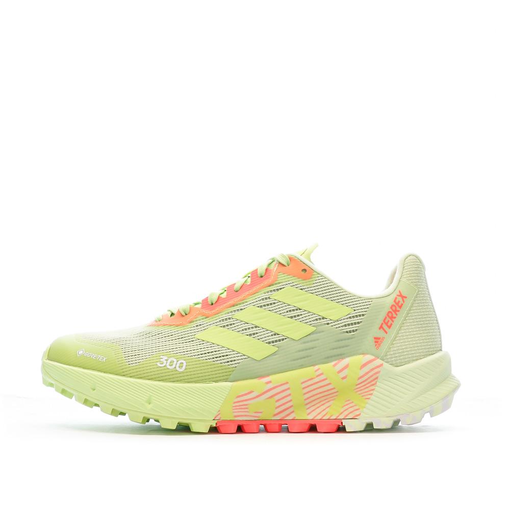 Chaussures de trail Jaune/Orange Femme Adidas Terrex Agravic pas cher