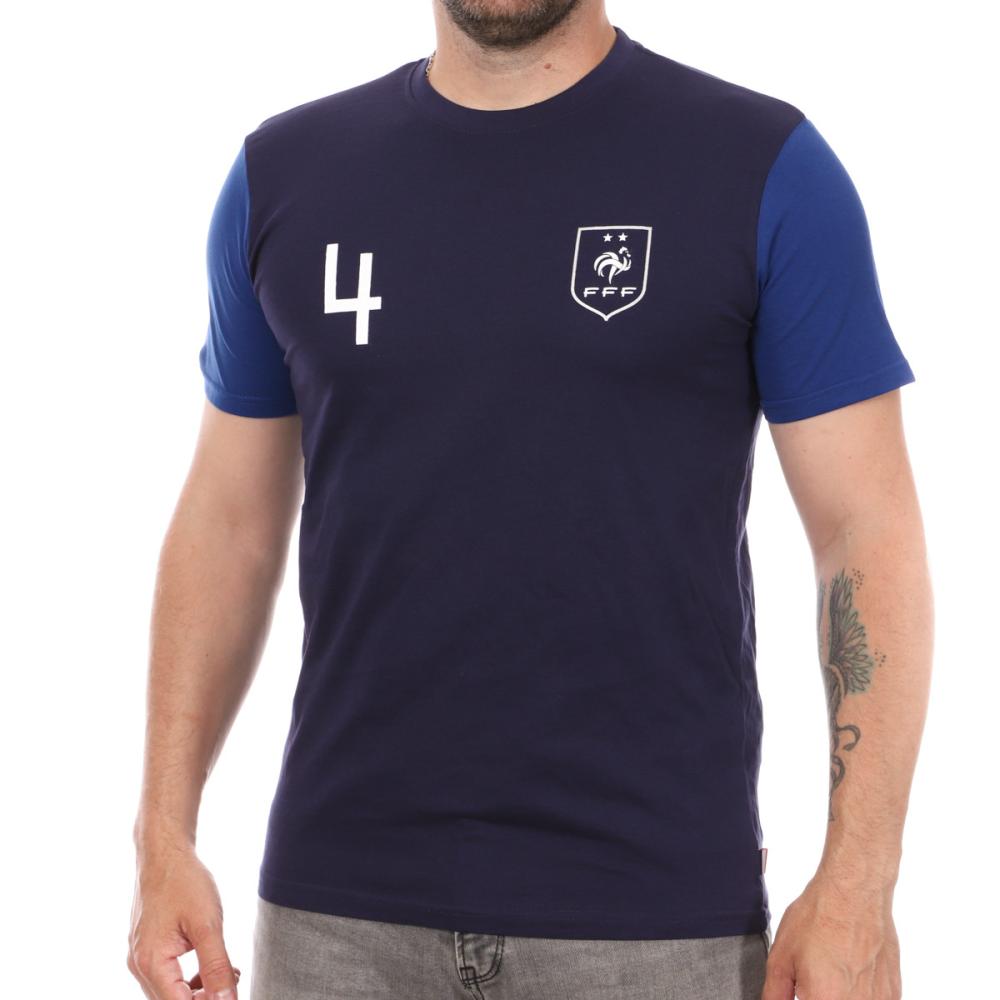 Varane T-Shirt Bleu Homme FFF pas cher