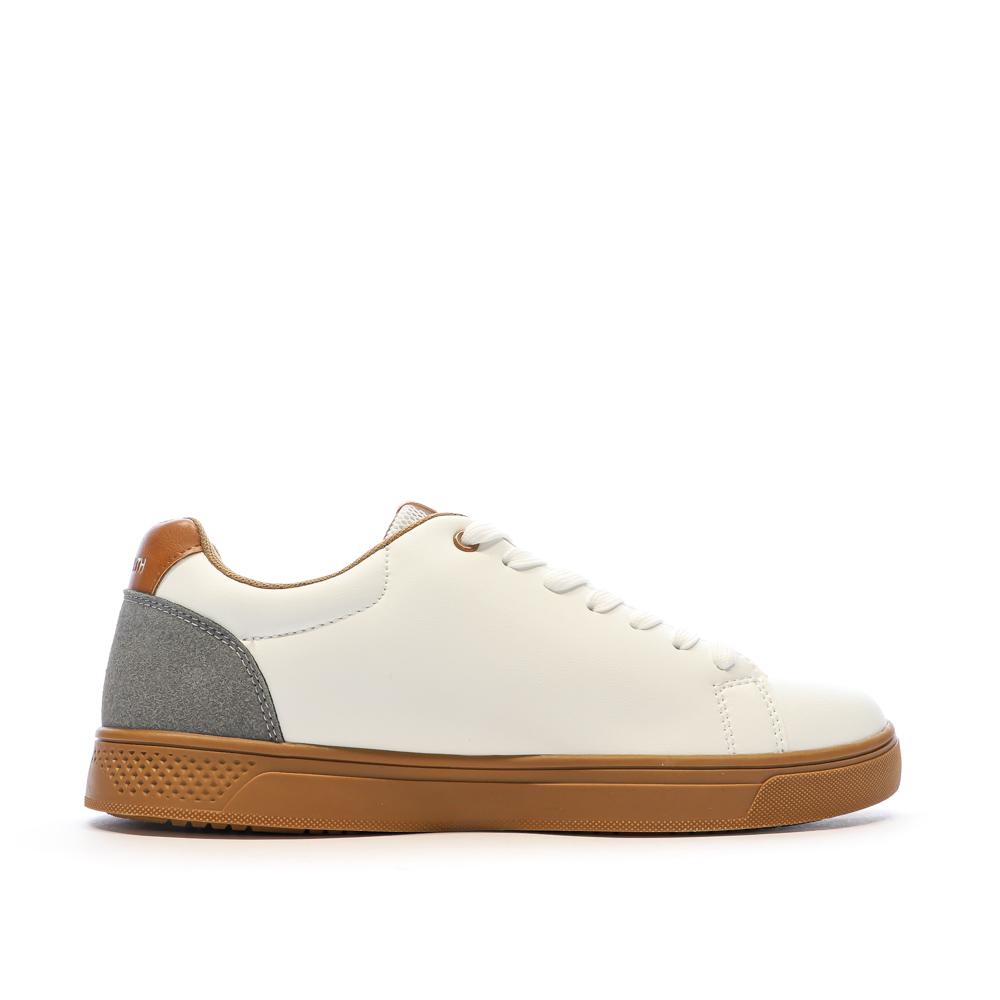 Baskets Blanches/Camel Homme Teddy Smith White Pu vue 2