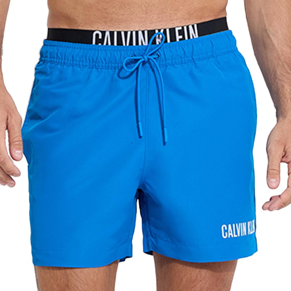 Short de bain Bleu Homme Calvin Klein Medium Double pas cher