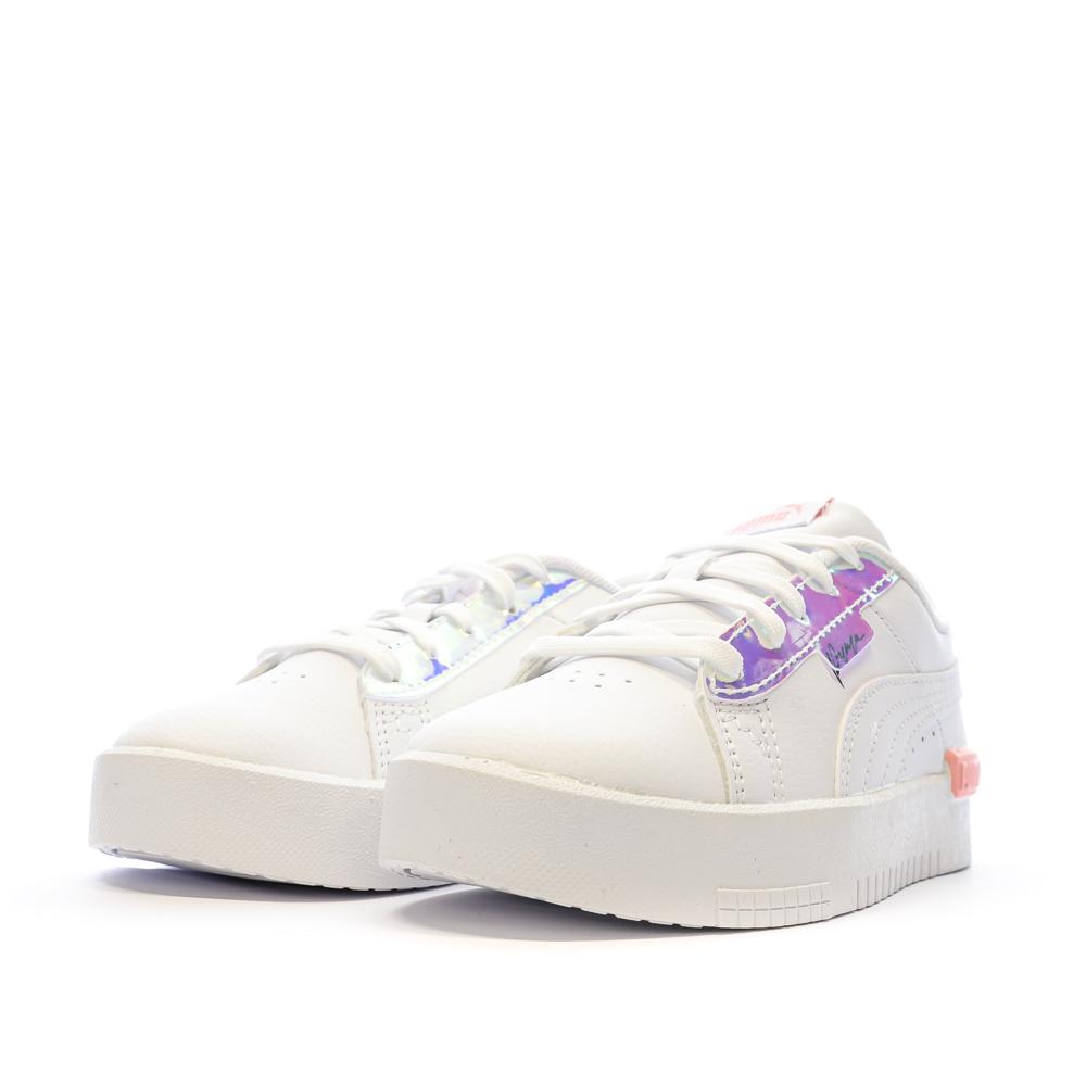 Baskets Blanches Fille Puma Jada Crystal Wings vue 6