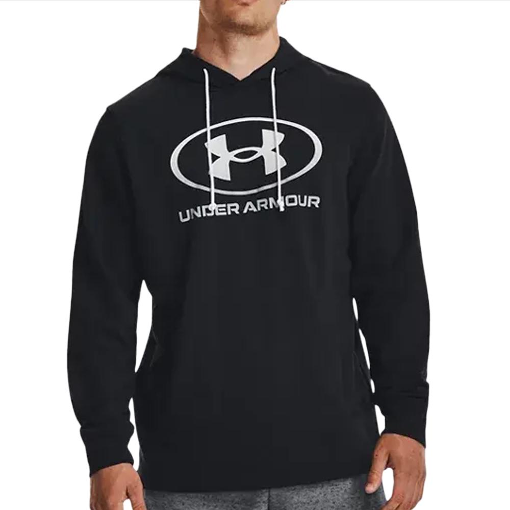 Sweat à Capuche Noir Homme Under Armour Rival Terry Graphic pas cher