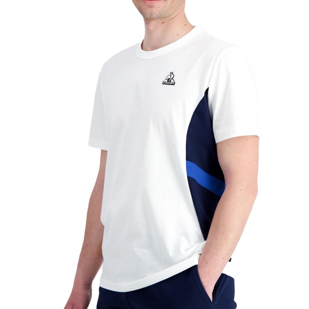 T-shirt Blanc/Noir Homme Le Coq Sportif 2410212 pas cher