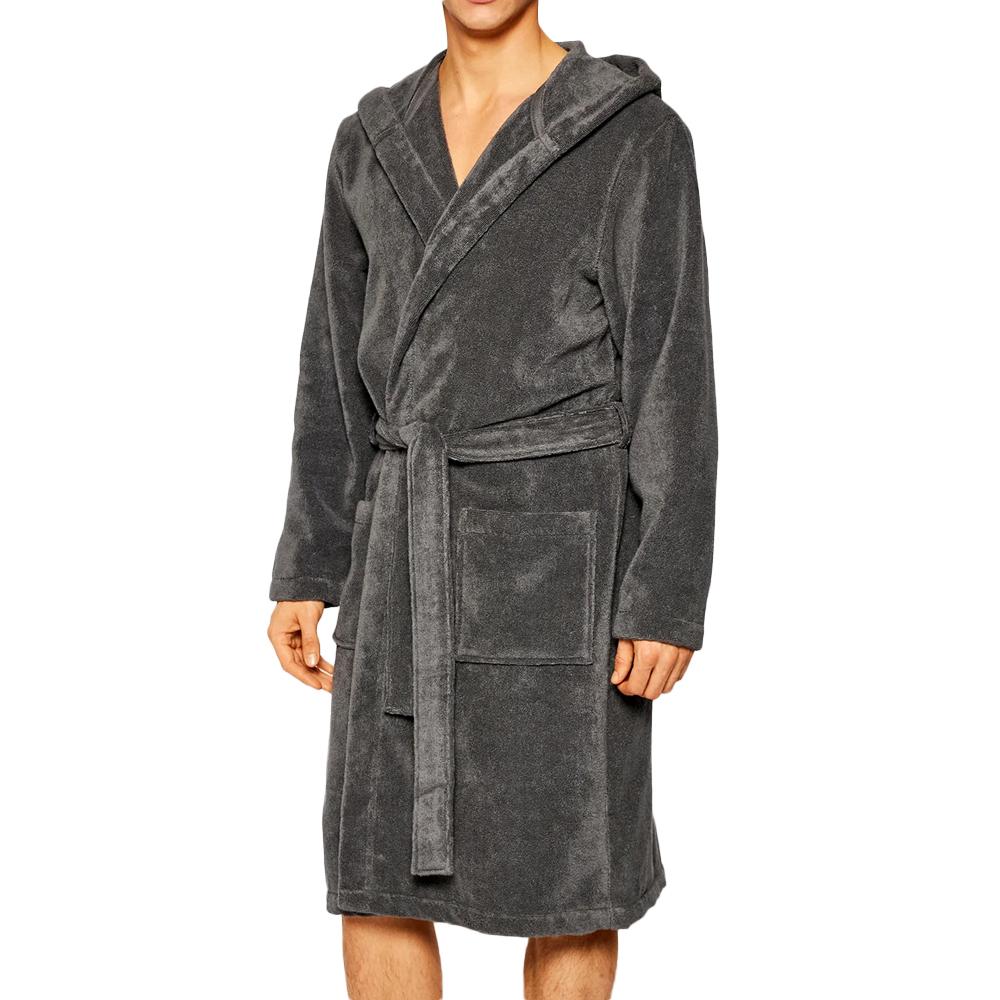 Peignoir en coton éponge Marine Homme Tommy Hilfiger Bathrobe pas cher