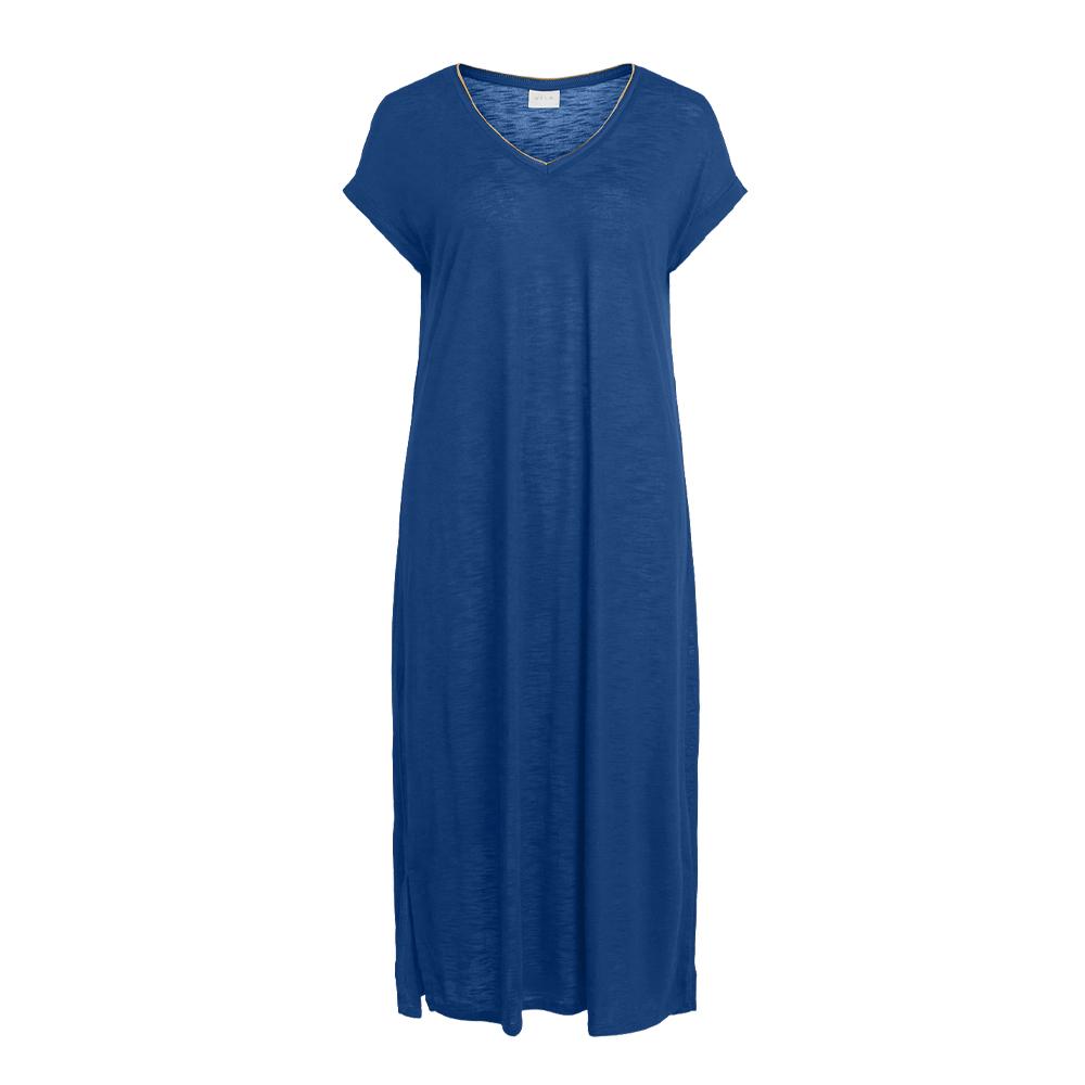 Robe Longue Bleu Femme Vila Vinoel Glitter pas cher