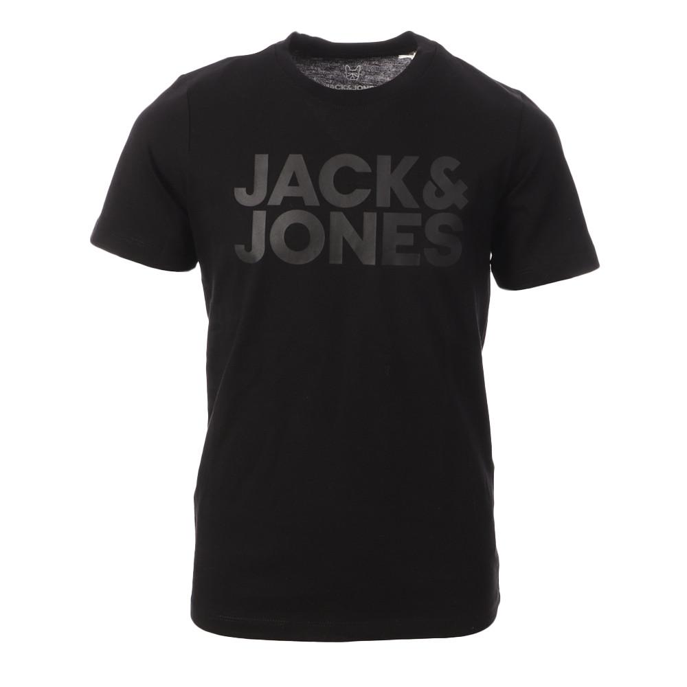 T-shirt Noir Garçon Jack & Jones Logo Tee 12152730 pas cher