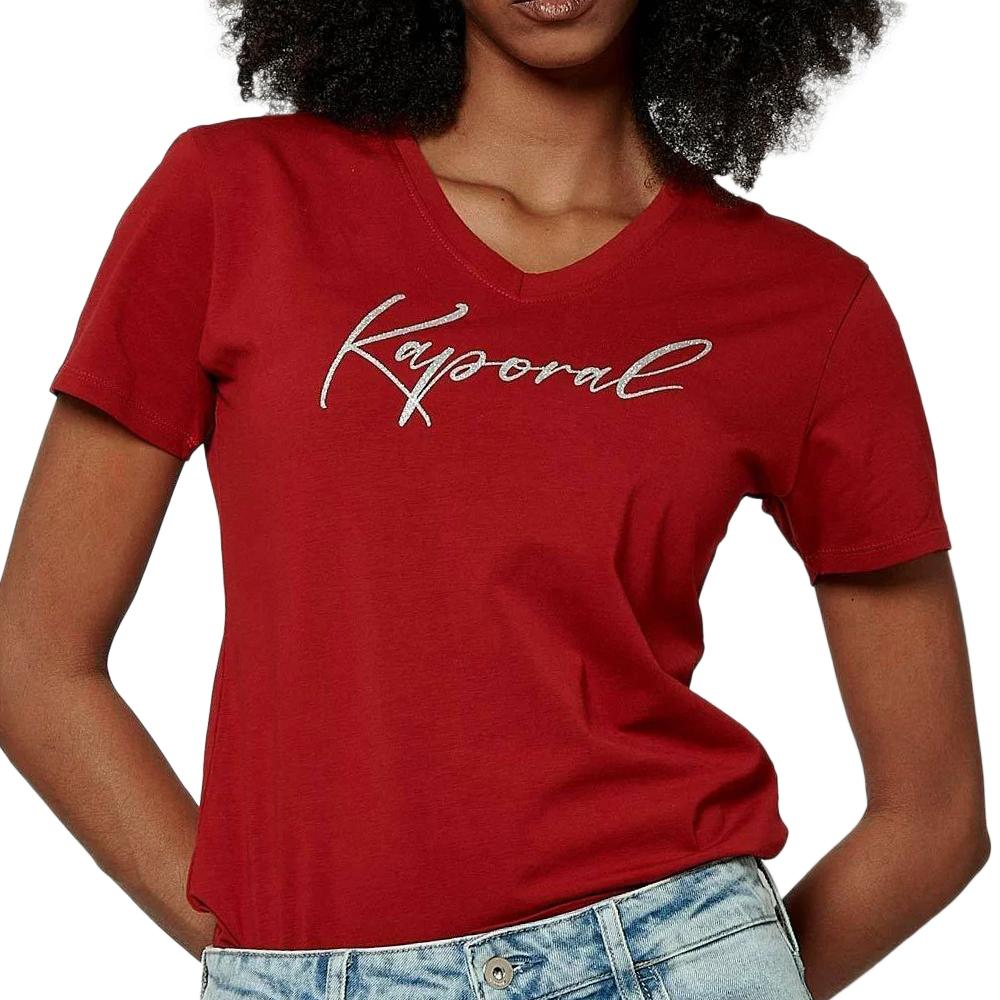 T-shirt Rouge Femme Kaporal SIGNE pas cher