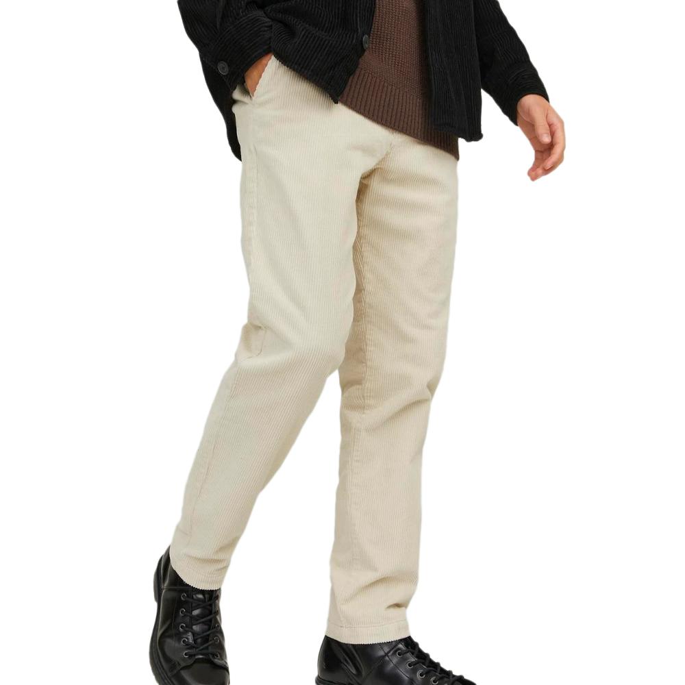 Pantalon Velours côtelé Beige Homme Jack & Jones Cordory Chino pas cher