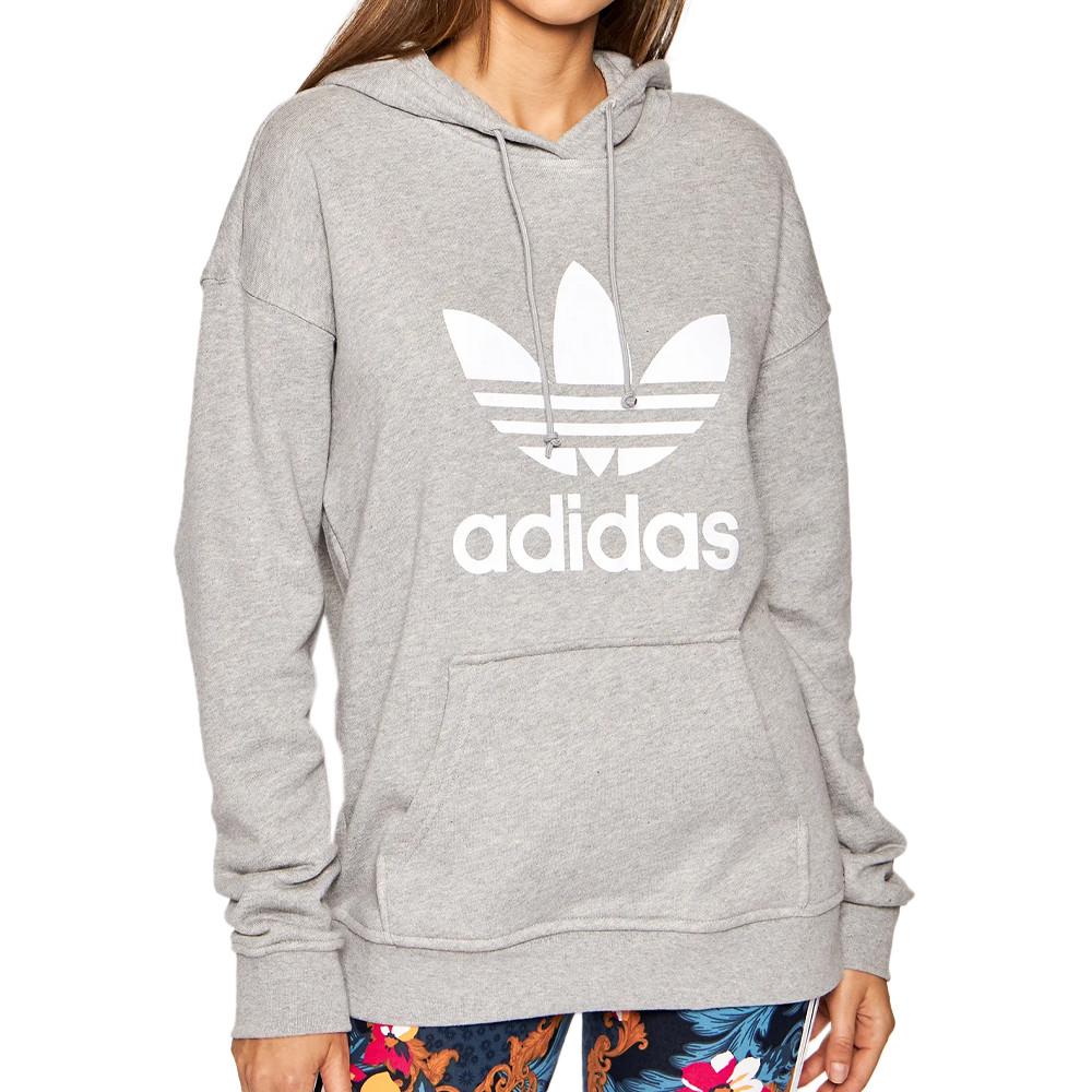 Sweat a capuche Gris Femme Adidas Trf