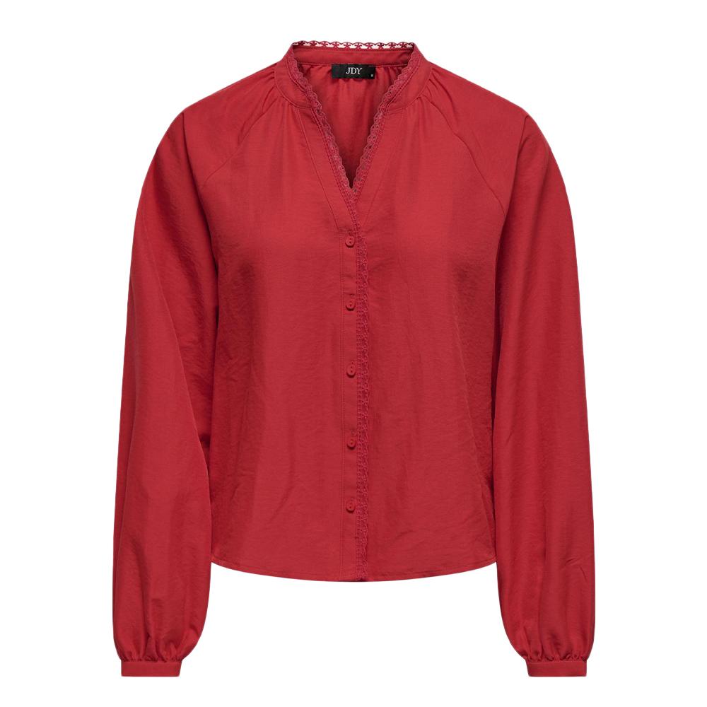 Blouse Manches Longues Rouge Femme JDY Loli pas cher