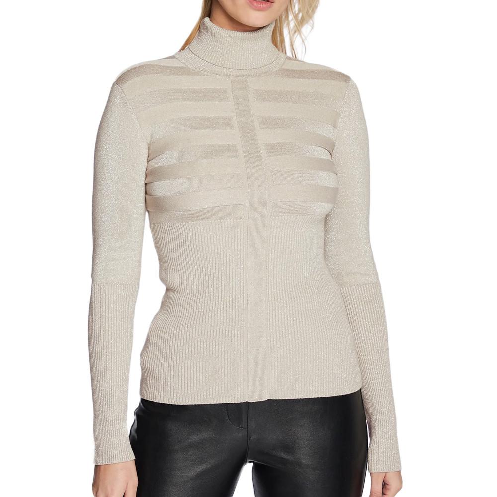 Pull Gris/Beige Brillant Femme Morgan Mentosa pas cher