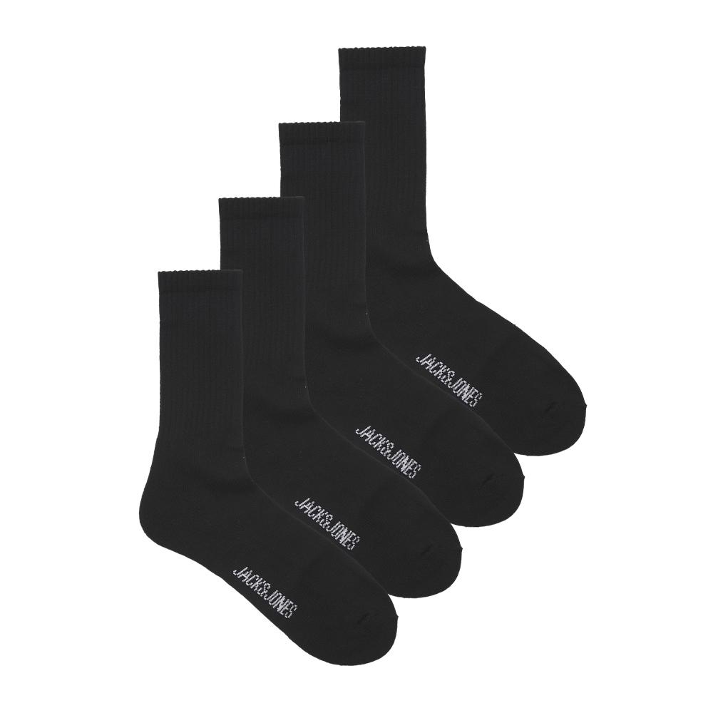 X5 Paires de Chaussettes Noires Garçon/Homme Jack & Jones Tennis pas cher