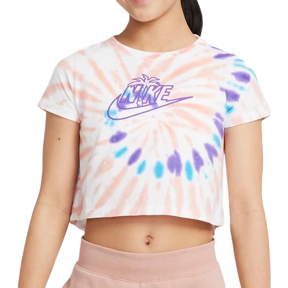 T-shirt Blanc/Rose Fille Nike Spring Break Crop pas cher