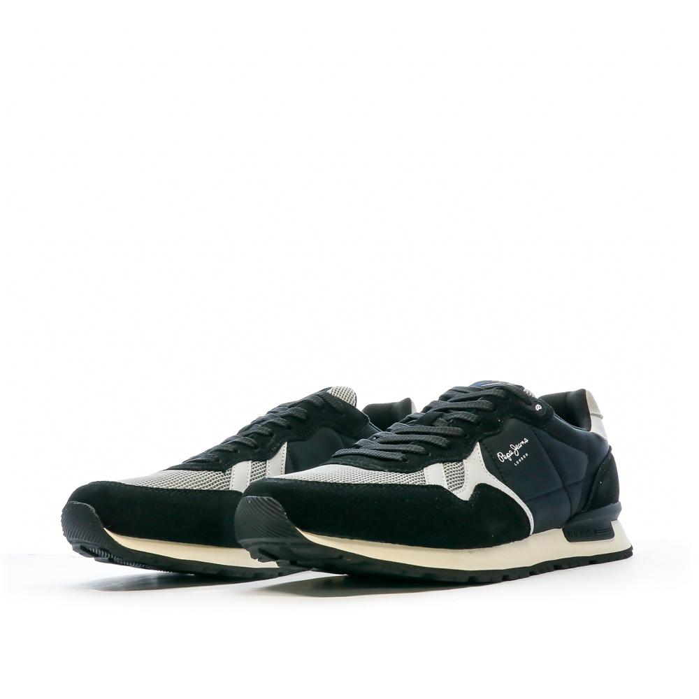 Baskets Noires Homme Pepe jeans Britt vue 6