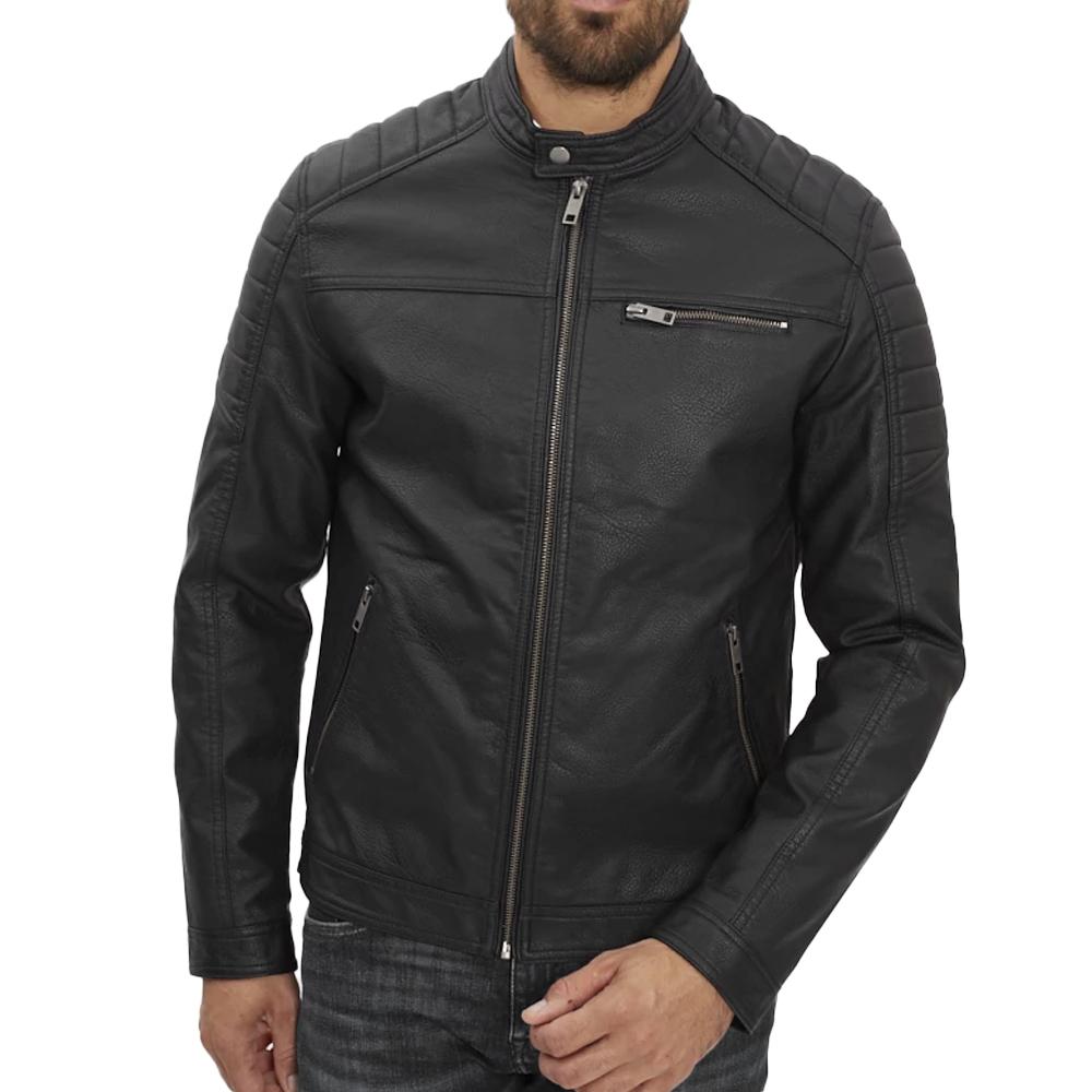 Veste Simili cuir Noir Homme Jack Jones Jacket