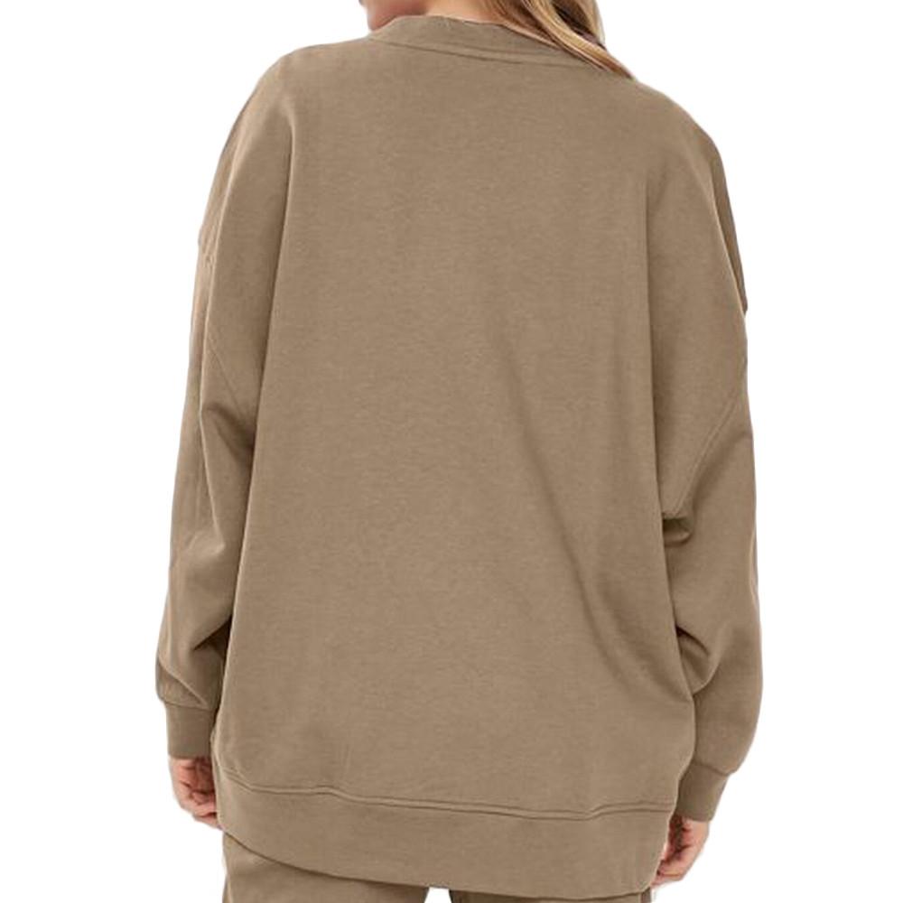 Sweat Marron Oversize Femme Vero Moda Nia vue 2