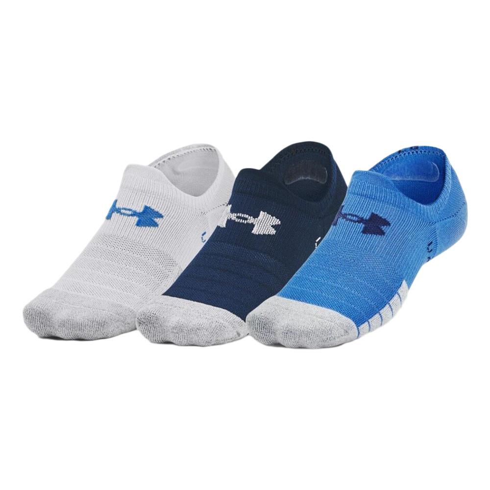 X3 Paires de Chaussettes Marine/Bleu/Gris Homme Under Armour Ultra low pas cher