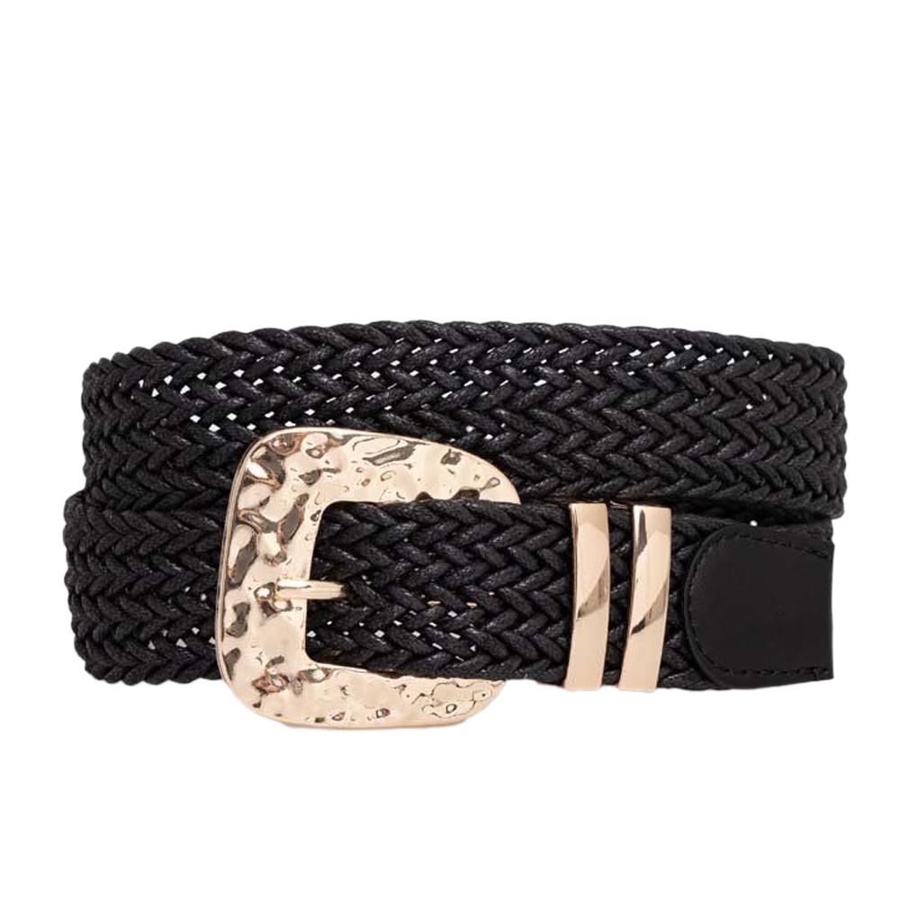 Ceinture Tressee Noire Femme Morgan LOLA