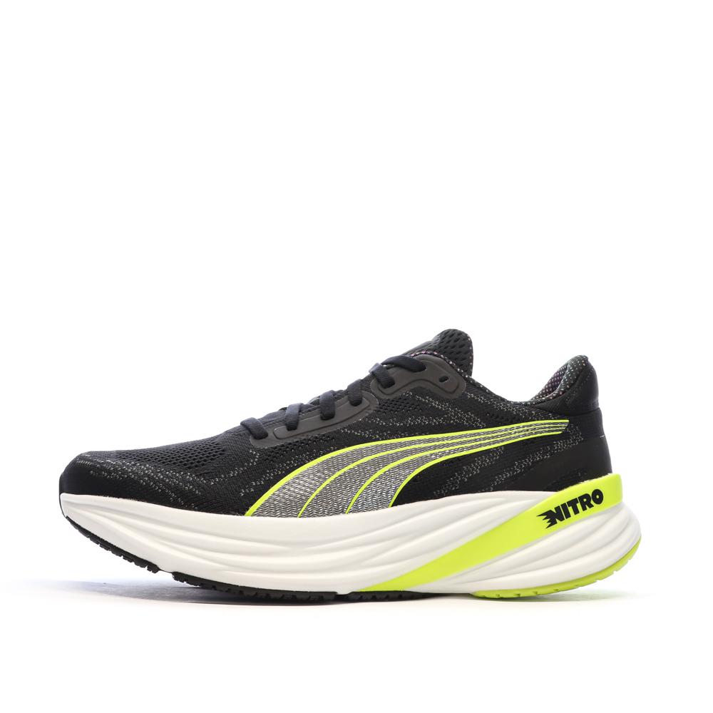 Chaussures de running Noires/Jaunes Homme Puma Magnify pas cher