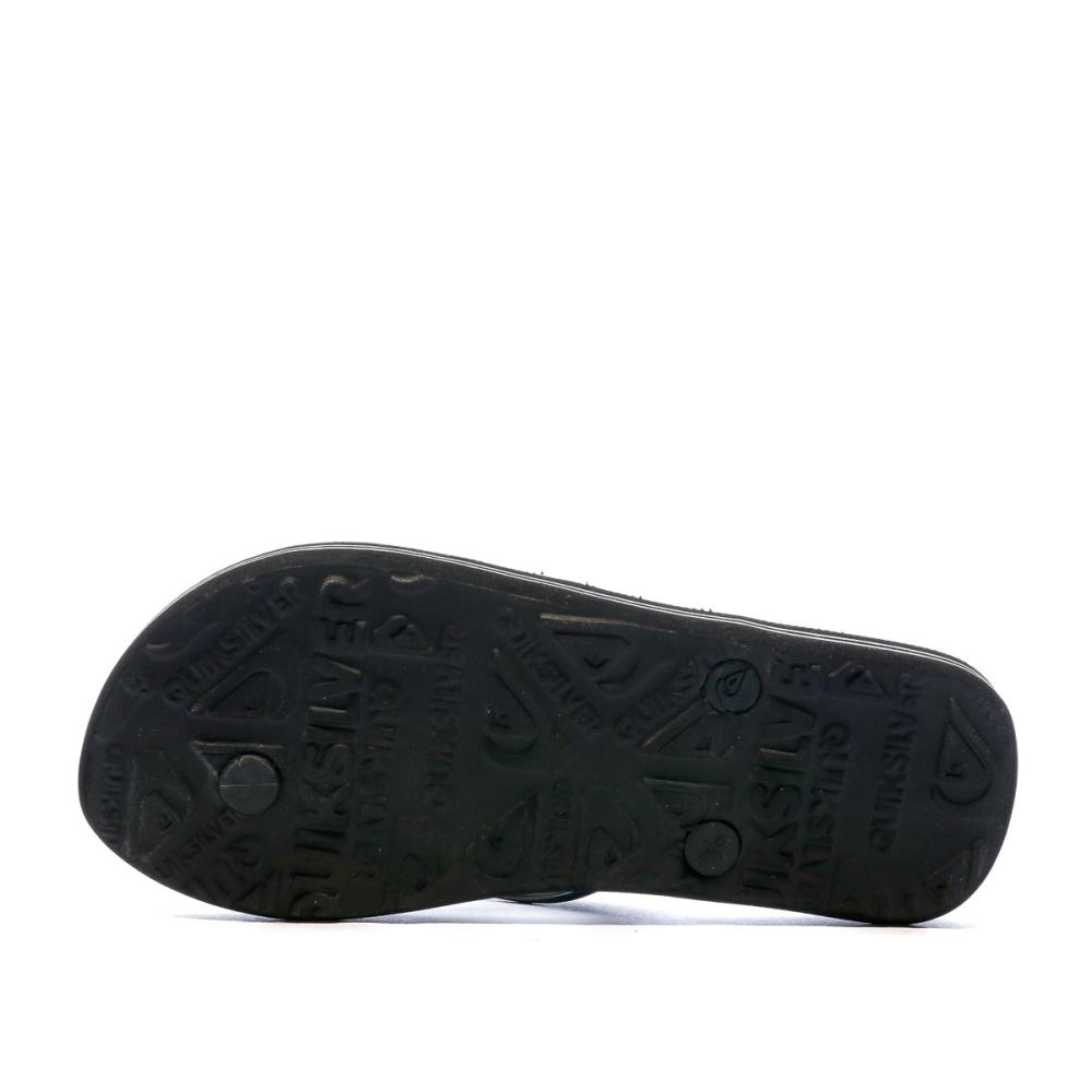 Tongs Noir Garçon Quiksilver Molokai vue 2