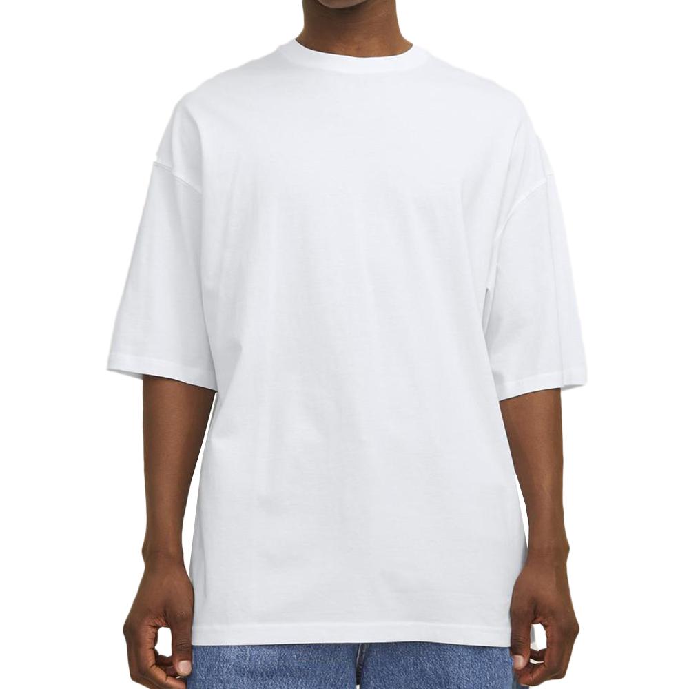 T-shirt Uni Blanc Homme Jack & Jones Charge pas cher