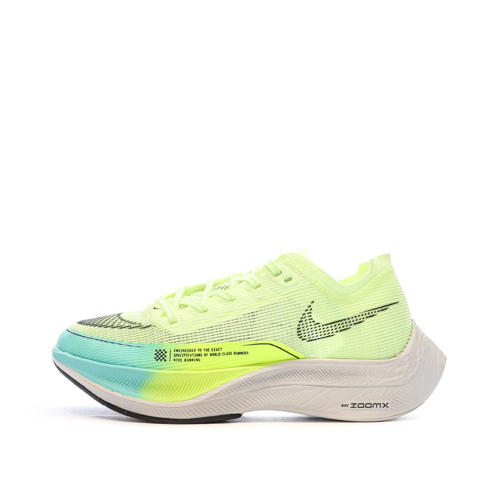 Chaussures de running Jaune/Bleu Femme Nike Zoomx Vaporfly pas cher