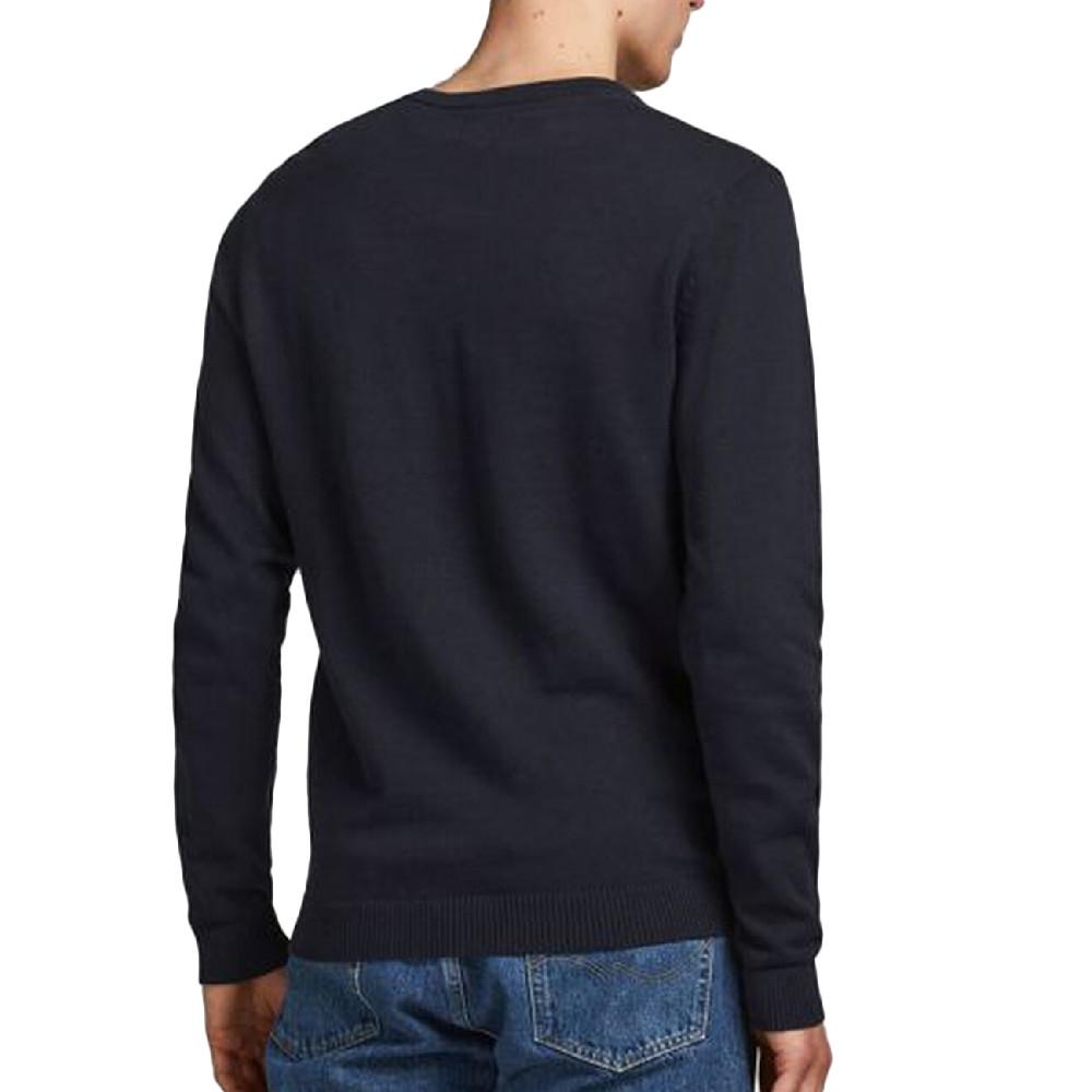 Pull Marine Homme Jack & Jones Basic Knit vue 2