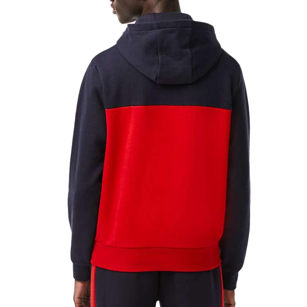 Sweat à Capuche Rouge/Marine Homme Lacoste SH8366 vue 2