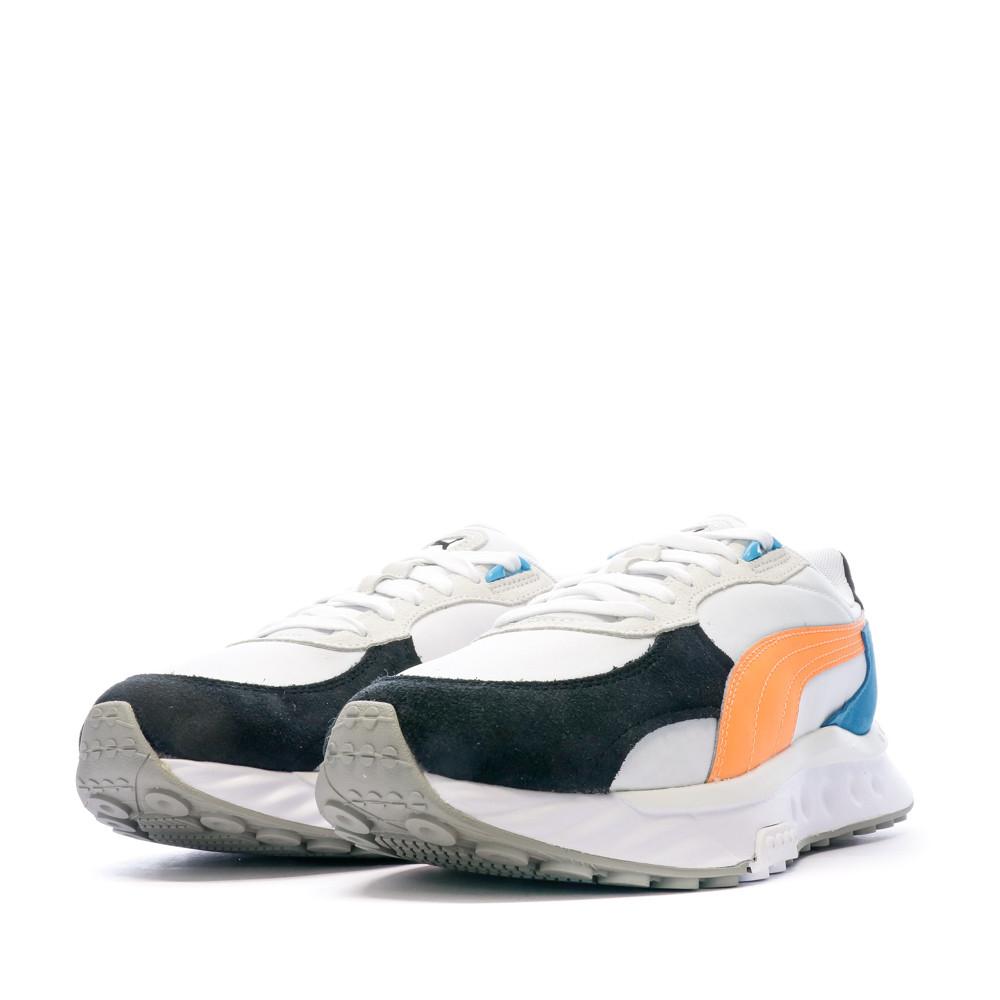 Baskets Blanc/Orange/Bleu Homme Puma Wild Rider Rollin vue 6