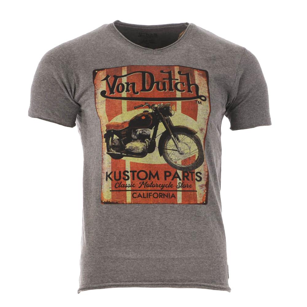 T-shirt Gris Foncé Homme Von Dutch Parts pas cher