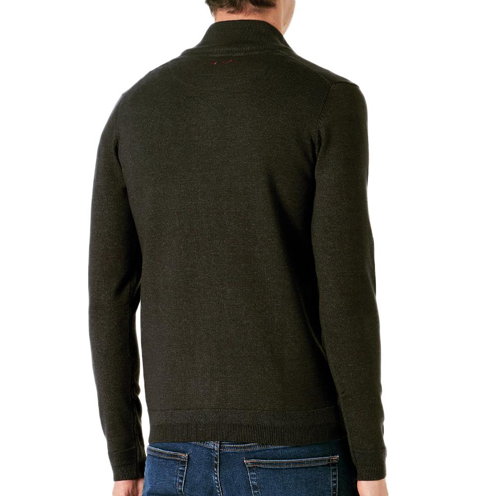 Pull 1/4 Zip Kaki Homme Teddy Smith Marty 2 vue 2