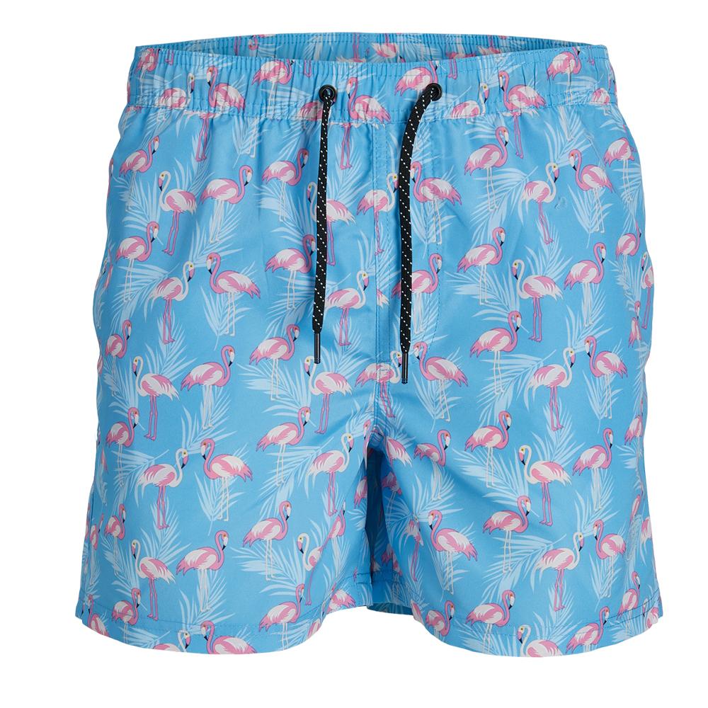 Short de bain Bleu Homme JACK & JONES Flamand Rose pas cher