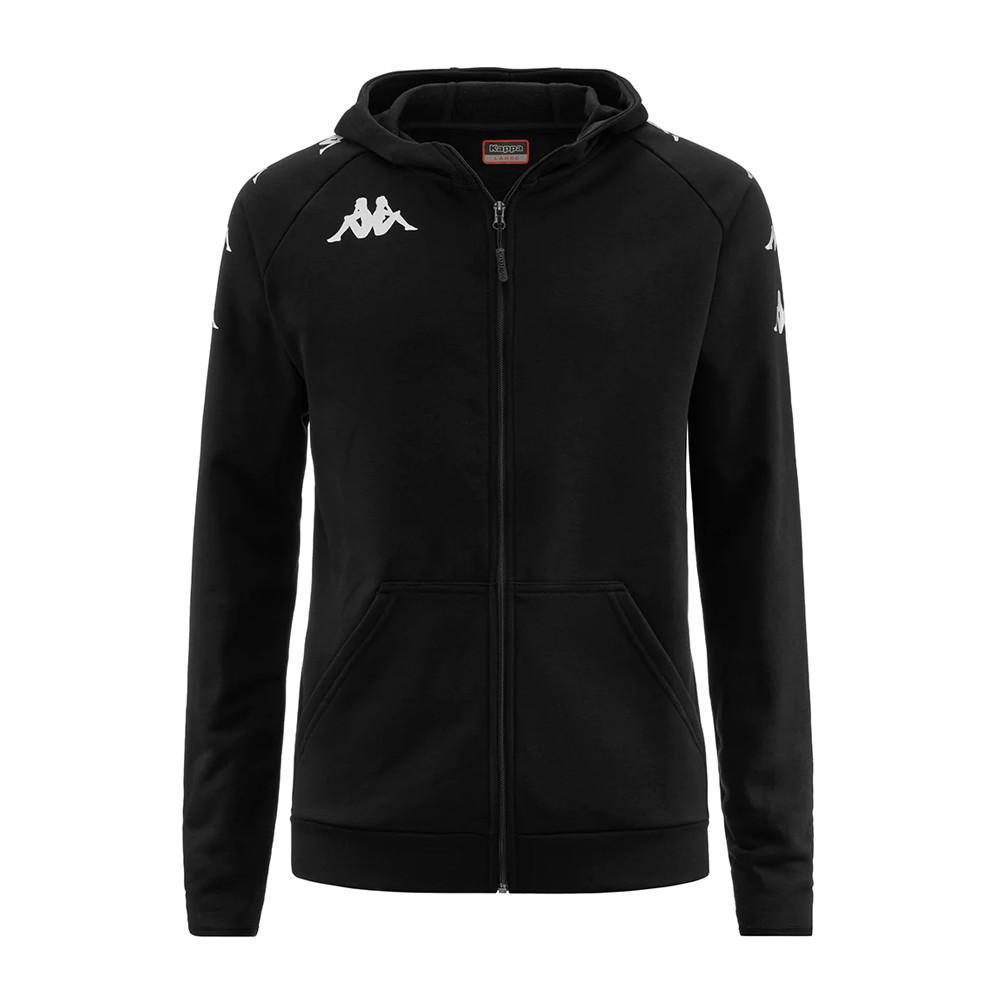 Sweat Zippé Noir/Gris Garçon Kappa Divieto pas cher