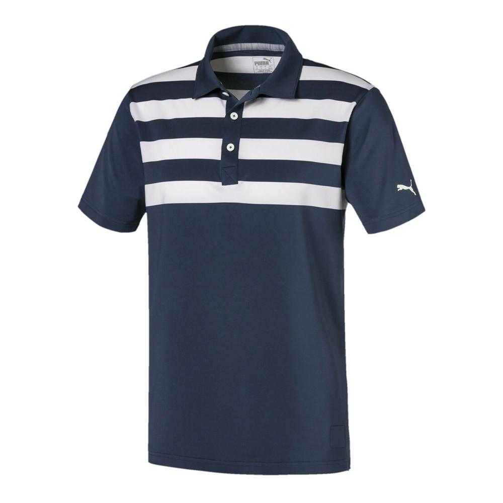 Polo Marine rayé Homme Puma Pars and Strips pas cher