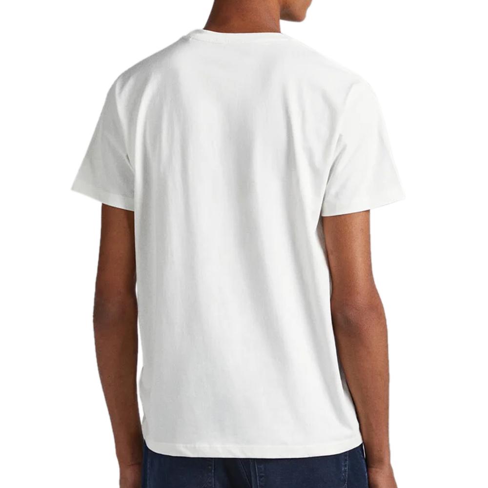 T-shirt Blanc Homme Pepe jeans Melbourne vue 2