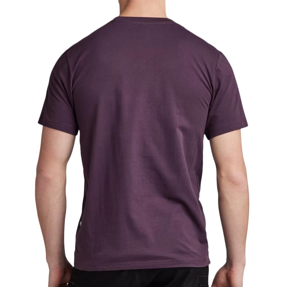 T-shirt Violet Homme G-Star Raw Poem vue 2