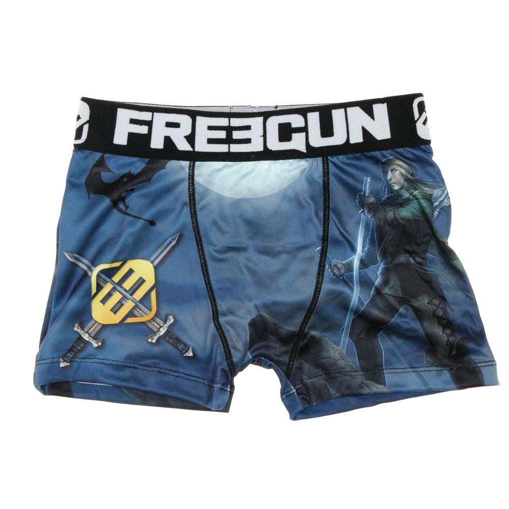 Boxer Noir/Blanc à Imprimés Garçon Freegun Elf pas cher