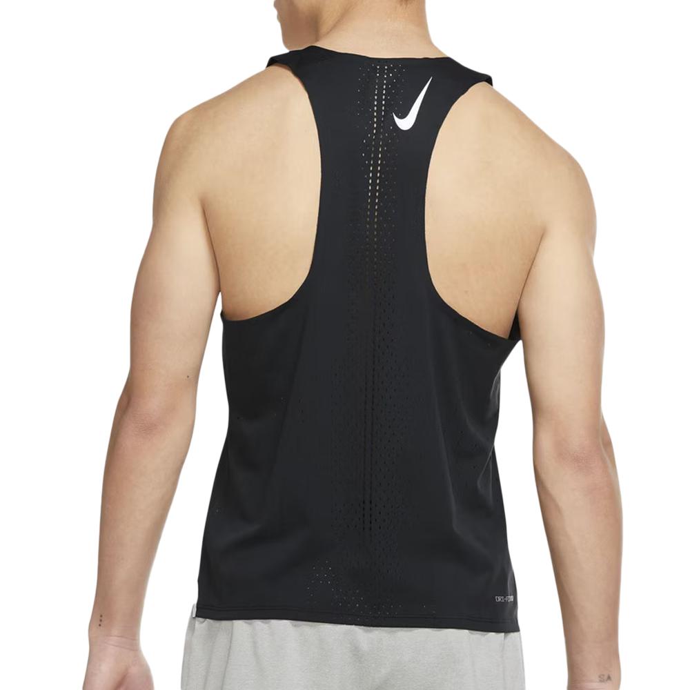 Débardeur de Sport Noir Homme Nike Aroswft Singlet vue 2