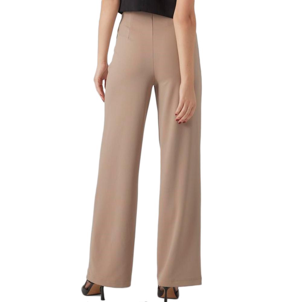 Pantalon Fluide Beige Femme VERO MODA Wide vue 2