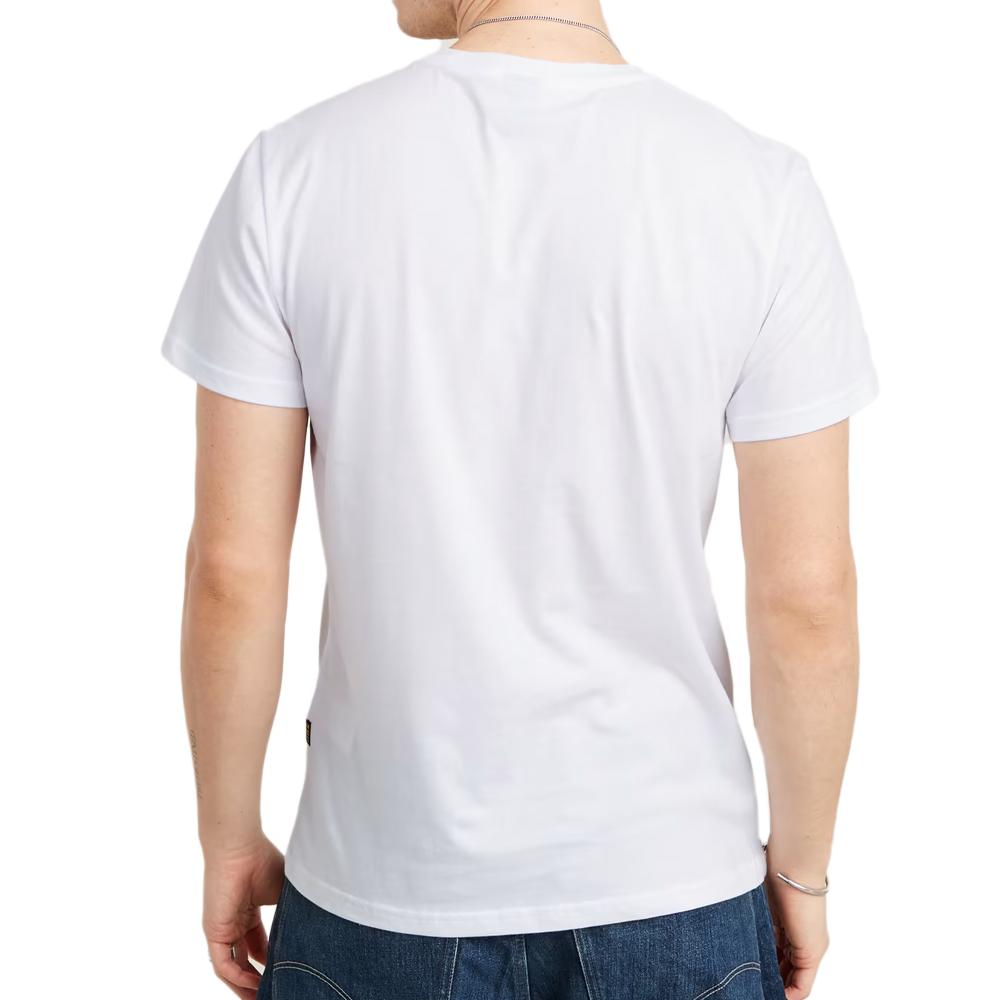 T-shirt Blanc Homme G-Star Originals D21664 vue 2