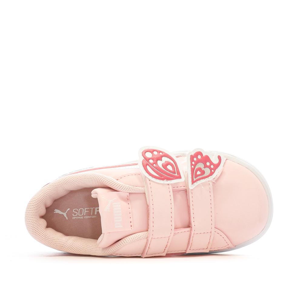 Baskets Rose Fille Puma Smash Butterfly 01 vue 4