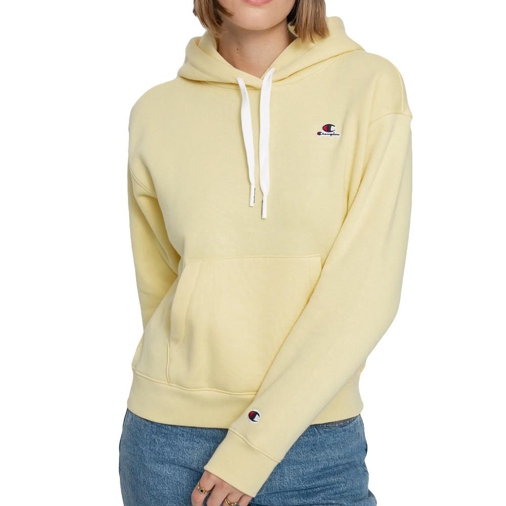 Sweat à Capuche Jaune Femme Champion 114466 pas cher