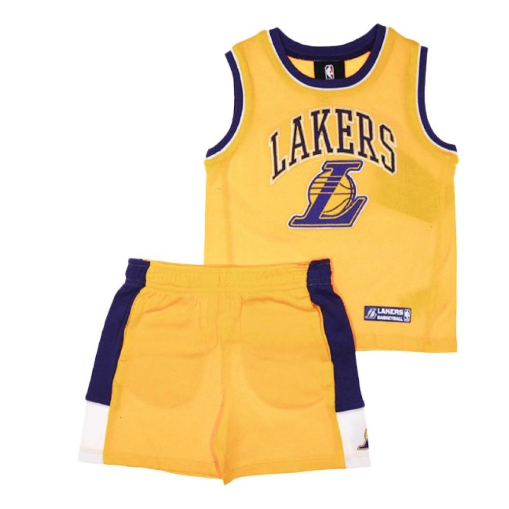 LOS ANGELES LAKERS Ensemble de basket Jaune Violet Garcon NBA Zone Defense Espace des marques