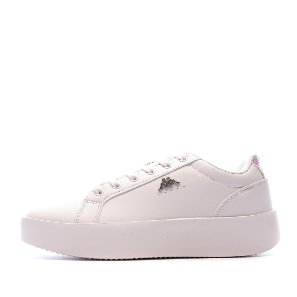 Baskets Blanches/Argent Femme Kappa Amelia pas cher