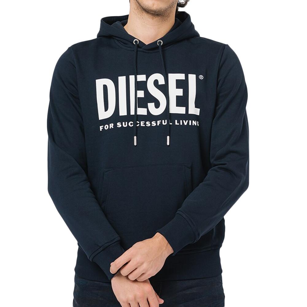 Sweat à Capuche Marine Homme Diesel Girk pas cher