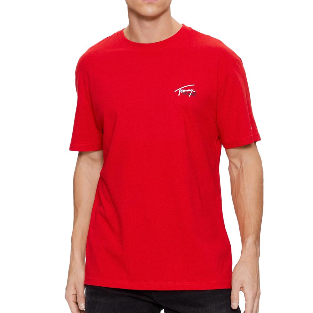 T-shirt Rouge Homme Tommy Hilfiger Small Flag pas cher