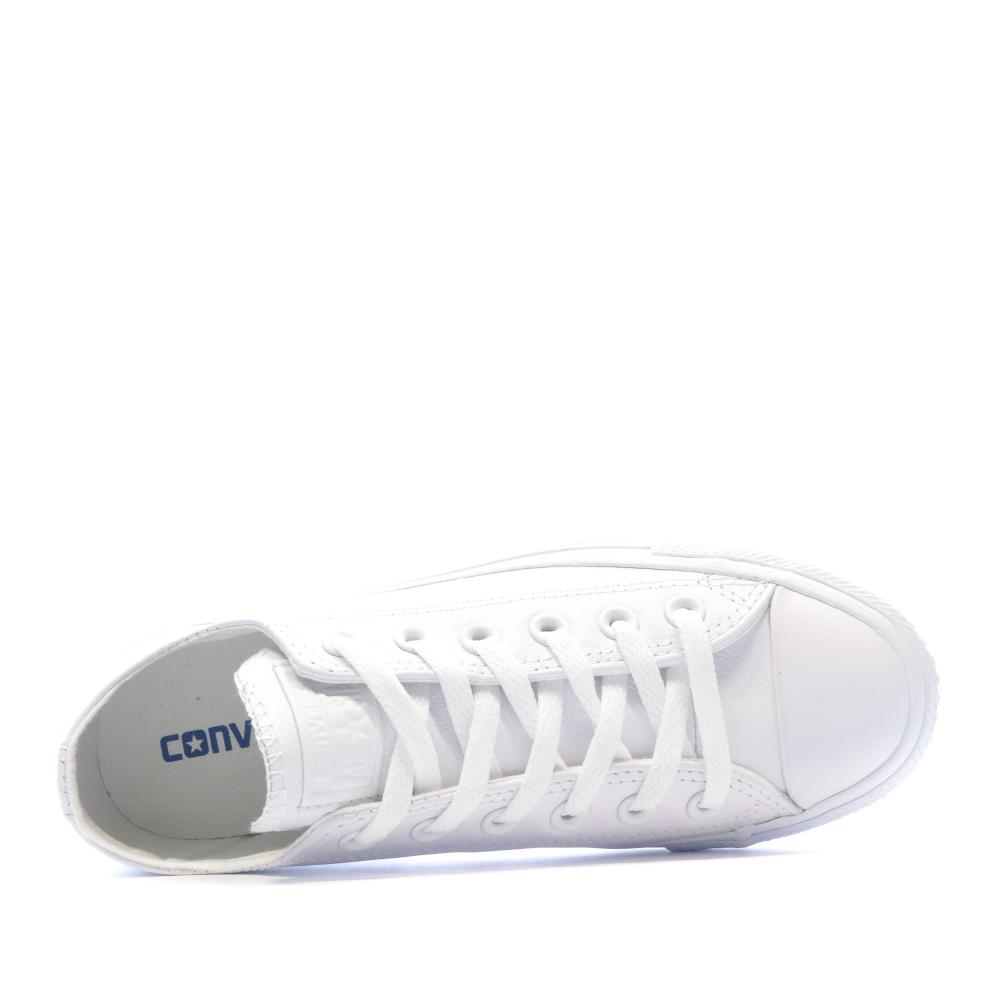 All Star Baskets blanches cuir Homme Converse vue 4