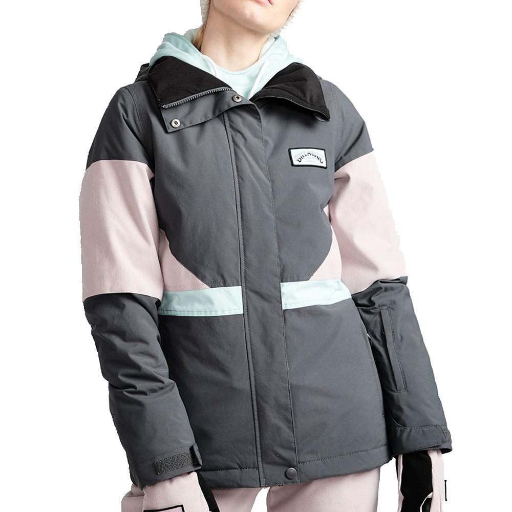 Veste de ski grise/rose femme Billabong Say What pas cher