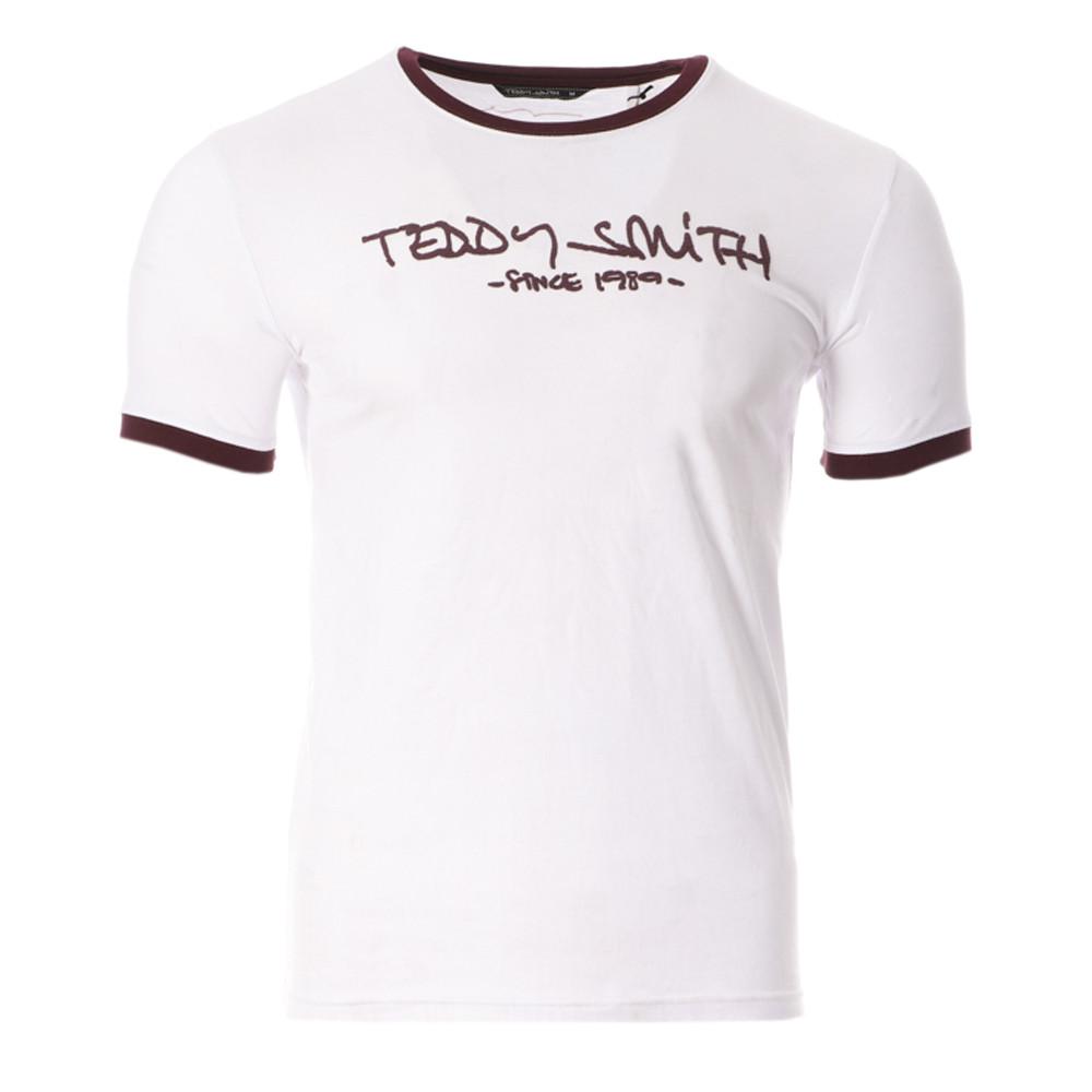 T-shirt Blanc homme Teddy Smith ticlass 3 pas cher