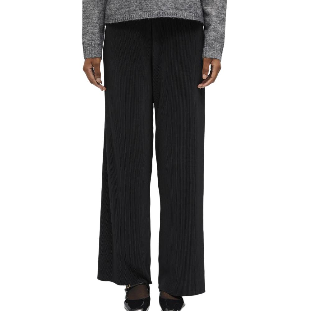 Pantalon Plissé Noir Femme Object Objshila pas cher